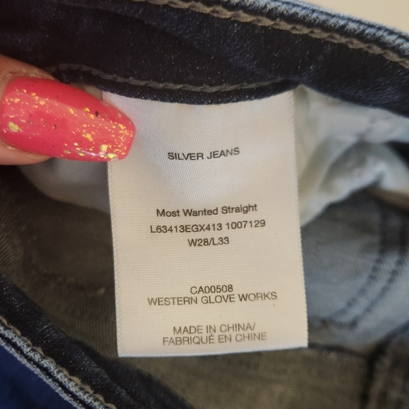 Silver Jeans Most Wanted Straight Leg Dark Wash Stretch High Rise Womens Size 28 - Picture 6 of 11